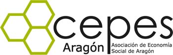 Logotipo CEPES Aragón. Asociación de Economía Social de Aragón