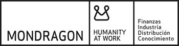 Logotipo Mondragon. Humanity at Wor. Finanzas, Industria, Distribución, Conocimiento